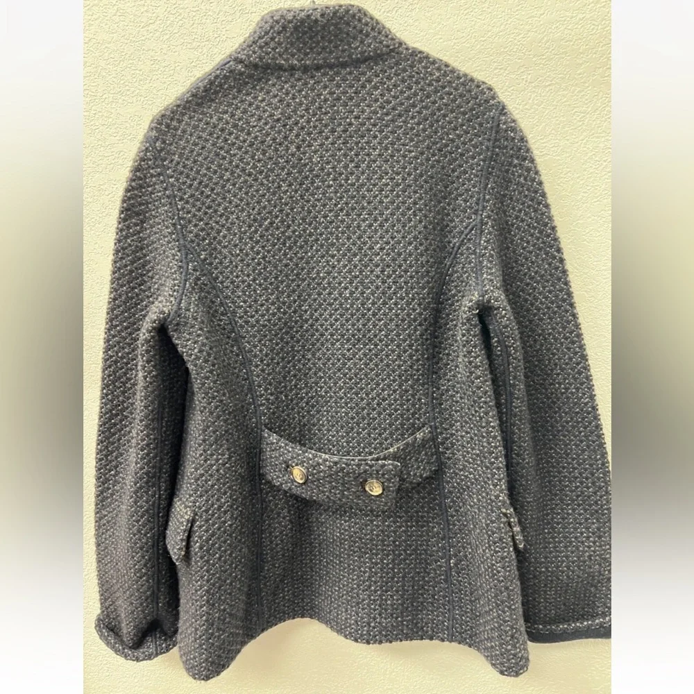 Loro Piana textured knit cashmere leather military jacket blazer cardigan - Picture 3 of 15